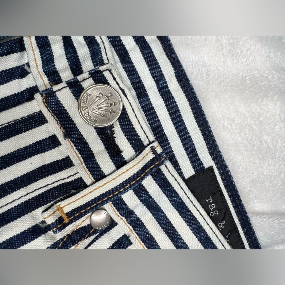 NWT Rag & Bone Indigo Stripe Vintage Straight Size 24 Jean - Picture 3 of 7